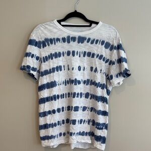 Vineyard Vines Navy and White Tie-Dye Tee